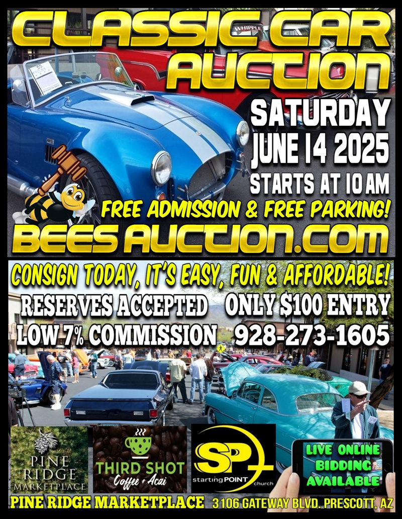 Bees Prescott Classic Car Auction Flyer copy